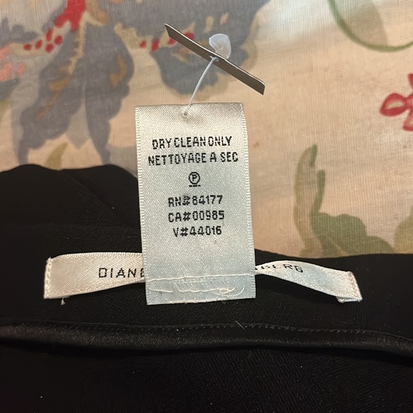 DIANE VON FURSTENBERG Size 4 Little-Black-Dress Stretchy Wool Elegant $599 NEW - Picture 16 of 16